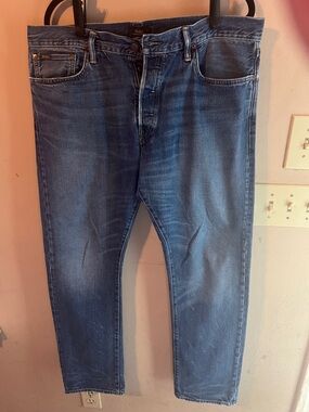 POLO RALPH LAUREN THE VARICK SLIM STRAIGHT HERITAGE EDITION JEANS SIZE 36/32